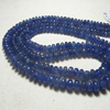 331 Ctw - Wholesale 2 Strand Neckless 17 Inches Long - Natural Blue Genuine - TANZANITE - Smooth Polished Rondell Beads huge size 4 - 8 mm approx